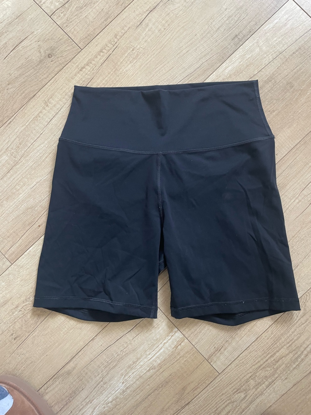 CRZ YOGA Black High-Waist Bike Shorts